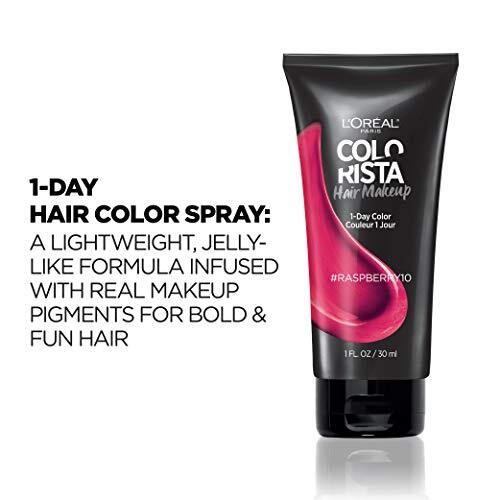 L'Oreal Paris Hair Makeup Temporary 1-Day Hair Color for Brunettes, Raspberry... - Picture 2 of 12