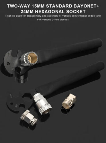 Llave de pedal de bicicleta mango extra largo bicicleta de montaña pedales de reparación herramienta de reparación - Imagen 11 de 26