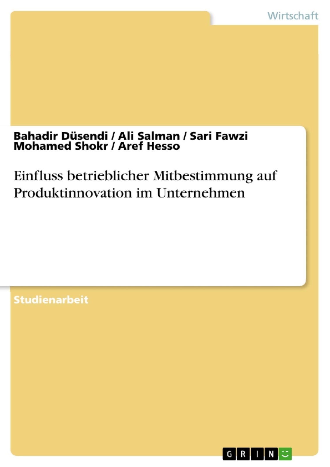 Thumbnail - Einfluss Betrieblicher Mitbestimmung Auf Produktinnovation Unternehmen