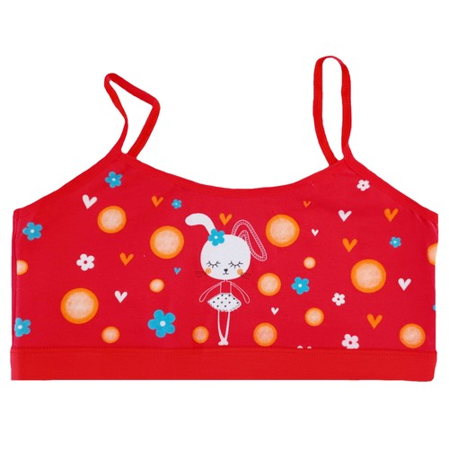 6 PK GIRL'S TRAINING BRA MULTICOLOR MULTI DESIGN COTTON SPANDEX 8-12 YRS - Picture 28 of 40