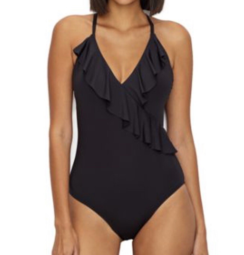 NWT Kenneth Cole Reaction Womens Ruffle-licious One-Piece Bl