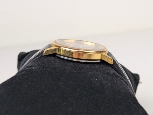 Vtg Guess Watch 1987 By Georges Marciano Gold Tone American Flag Black Band - Picture 4 of 10