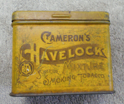 BB. AUSTRALIAN CAMERON'S HAVELOCK MIXTURE TOBACCO TIN, EMPTY, LID HOLES