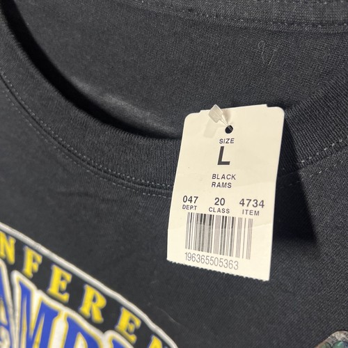 Camiseta 2021 Los Angeles Rams Conference Champions NFL Talla L Nueva con Etiquetas Negra Super Bowl - Imagen 7 de 9