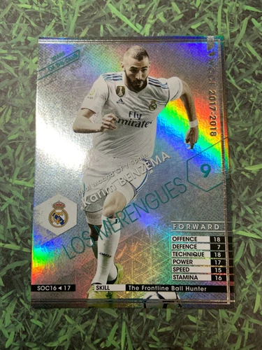 Panini WCCF 2017-18 Karim Benzema Real Madrid SOC Refractor card France