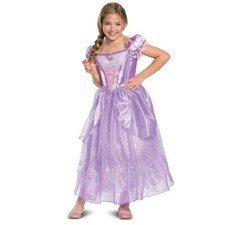 NEW GIRLS 3T-4T DISNEY RAPUNZEL COSTUME GOWN DELUXE WITH HEADPIECE
