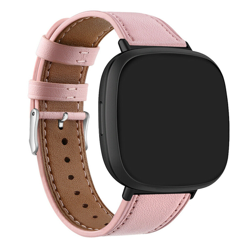 Correa de cuero genuino para correa de reloj inteligente Fitbit Versa 1 2 3 Versa Sense/Lite - Imagen 20 de 21