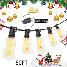 Christmas LED String Lights Outdoor Waterproof 25 LED Crystal Globe Light 50FT