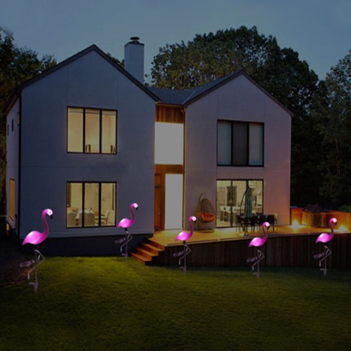 LED Solar Gartenstecker Leuchte Flamingo Solarlampe Balkon Gartenleuchte Deko - Bild 12 von 18