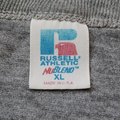 Vtg Russell Athletics Michigan Lacrosse T Shirt Men Large Gray Short Sleeve Thin - Picture 2 of 16