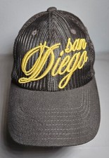 Vintage San Diego Padres Brown Trucker Mesh Snapback Hat/Cap Outdoors MLB Rare 