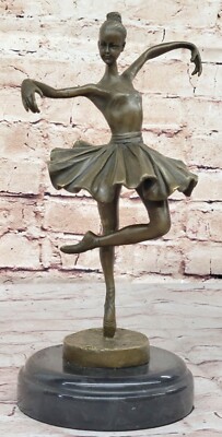 Miguel Lopez MILO Signed Ballet Dancer Bronze Figurine Art Deco Decor Hand Made