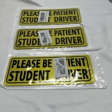 Student Driver Magnet Car Signs - Reflective Vehicle Bumper Magnet 3 Packs Of 3