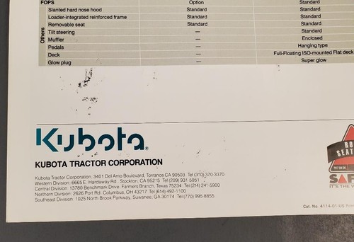 Original Kubota Diesel Tractor Sales Brochure B20/L35 Sales Booklet 1996 Vintage - Bild 3 von 4