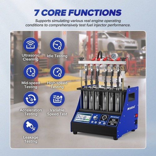 Car Ultrasonic GDI Fuel Injector Cleaner Tester Cleaning Machine 6-Cylinder 110V - Bild 7 von 18