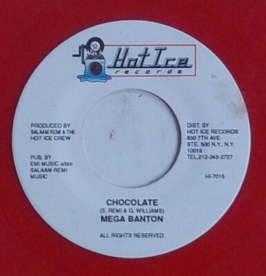 Mega Banton / The Hot Ice Crew - Chocolate / Dangerbus Riddim Version (7'', Red)