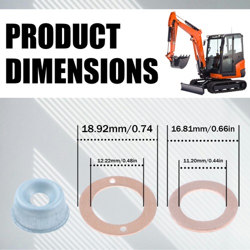 Injector Seal Assembly with Insulating Cover Fit for Kubota V2003 V1702 V1902 - Picture 5 of 11