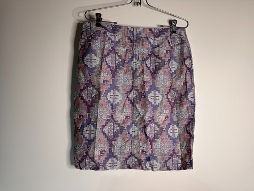 Ryan Michaels Multi-Color Geometric Print Cotton Skirt Women Size S / New - Picture 3 of 5