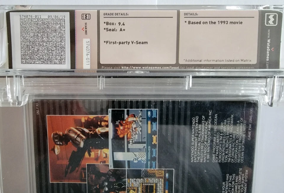 Robocop 3 (Super Nintendo SNES) WATA 9.4 A+ NEW Factory Sealed - Image 4 of 4