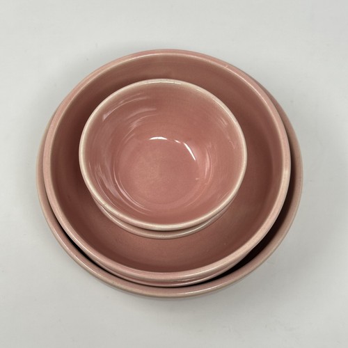 Bauer USA Pottery Ringware Beehive Pink Serving Mixing Bowls Lot Of 5 Vintage - Picture 23 of 24