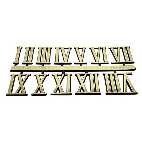 Self Adhesive Black Silver Gold Plastic Clock Numbers Roman Numerals Dots Dashes - Picture 5 of 46