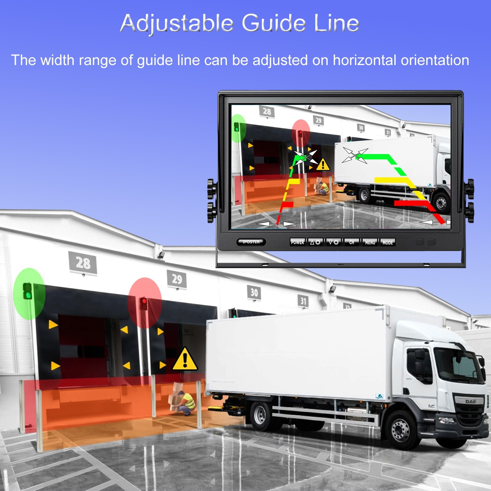 9" Quad Monitor DVR Video Recorder +4x 4 PIN CCD Backup Camera for Trailer Truck