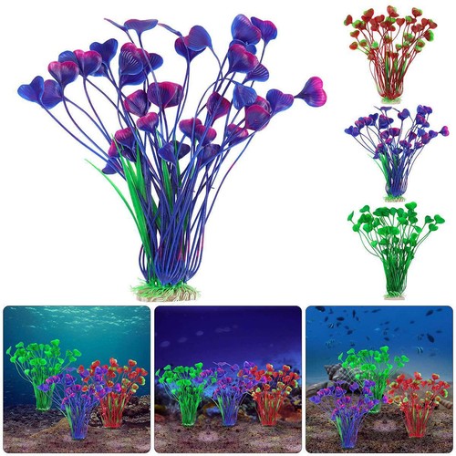 Artificial Aquarium Plants Fake Plastic Fish Tank Aquatic Decoration Ornament US - Picture 5 of 16