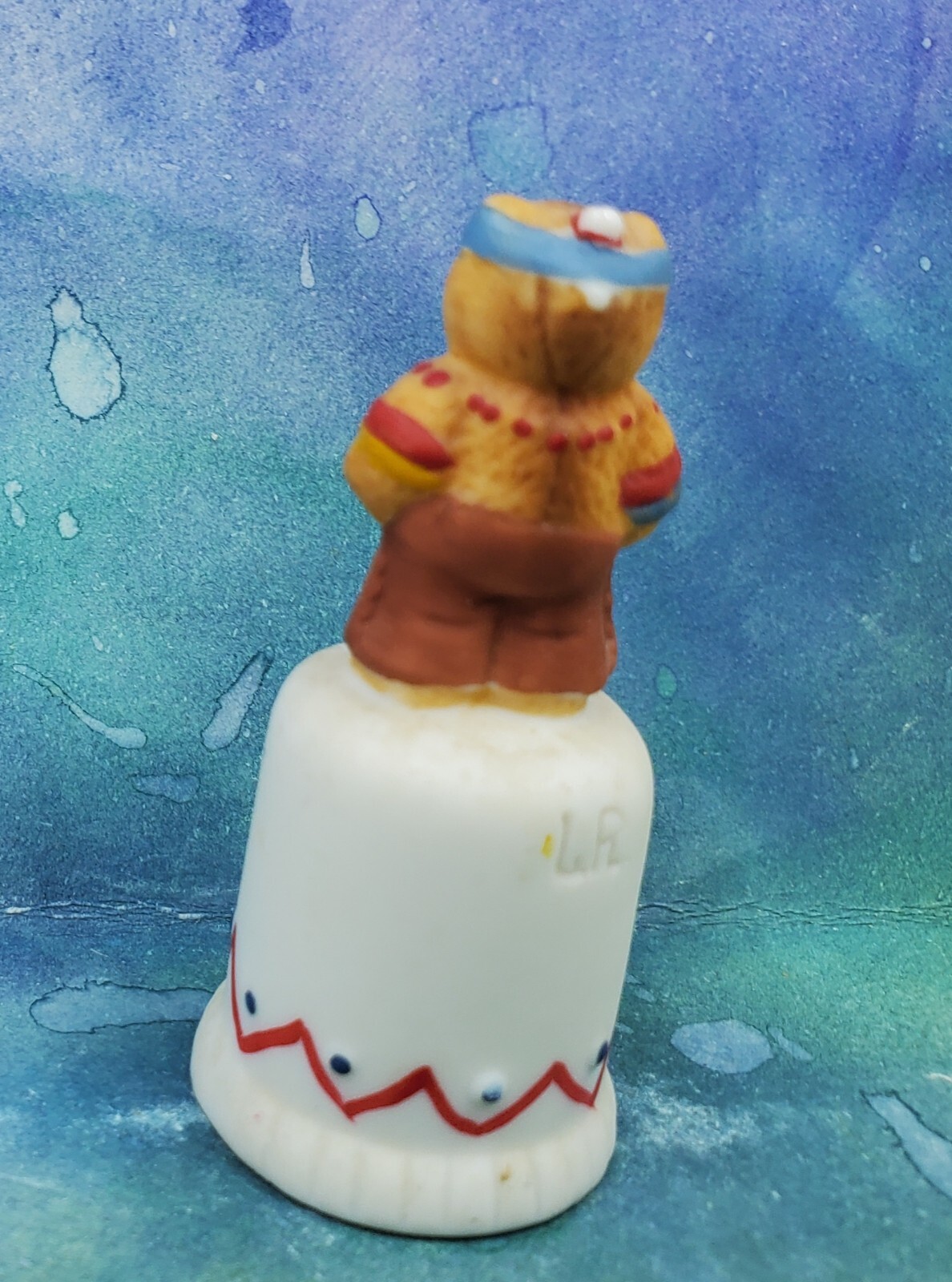 Lucy and Me Lucy Rigg Native American Boy Bear 2" thimble 1986