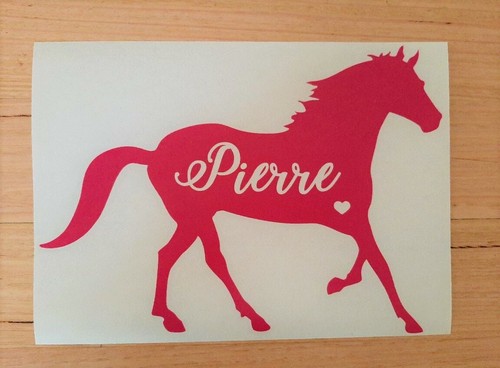 Custom Horse Decal Sticker Large Vinyl Personalised with Name Love Horses Float - Picture 5 of 9