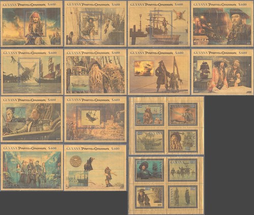I1595 2024 CINEMA PIRATES OF THE CARIBBEAN JOHNNY DEPP ! SILVER ! FULL 12+2 MNH
