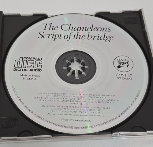 The Chameleons: Script of the Bridge (Audio CD, 1985, Static Records) Pre-Owned - Imagen 6 de 9