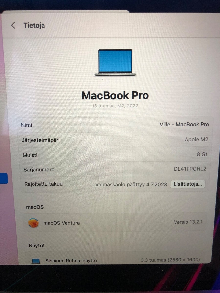 Apple MacBook Pro 13.3 Apple MacBook Pro 13.3