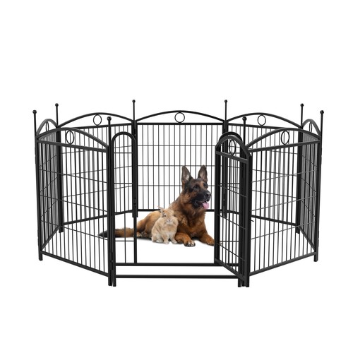 Indoor Outdoor Dog Playpen 32 Inch Heavy Duty Metal Pet Exercise Pen 8 Panels - Picture 5 of 12
