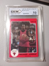 1986 Star Michael Jordan #1 Michael Jordan Rookie Card GEM MINT GRADING INC 10 