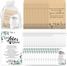 Ctosree 100 Set Wedding Favors for Guests Bulk Include 100 Pcs Self Adhesive See