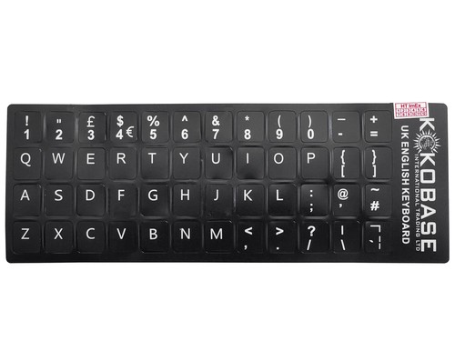 UK - Tastaturaufkleber Black Matt 48 Tasten komp. für Gateway, Gericom, Gigabyte - Bild 3 von 7