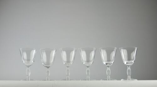 Lalique after René Lalique, six glasses of white wine Fontainebleau, France 1950 - Picture 1 of 4