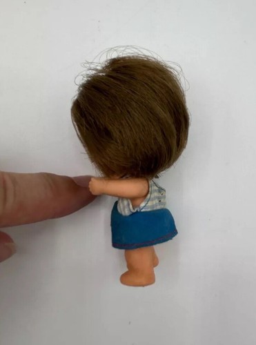 LIDDLE KIDDLE BABE BIDDLE mit gelbem Auto (ohne Windschutzscheibe) und rotem Mantel 1966 Vintage - Bild 7 von 20