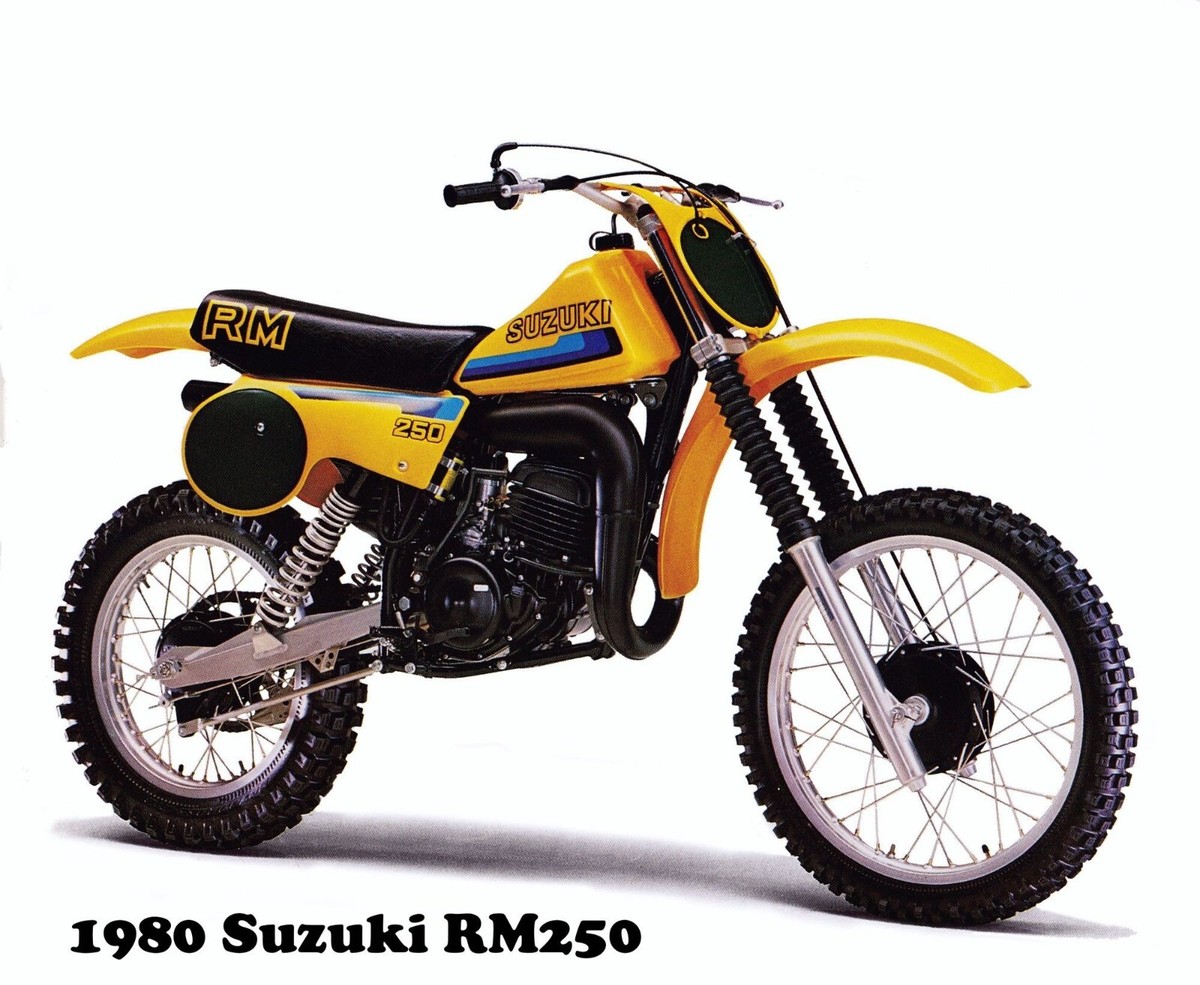 1980 Suzuki RM250 MX Motocross Motorcycle POSTER 24 X 36 INCH