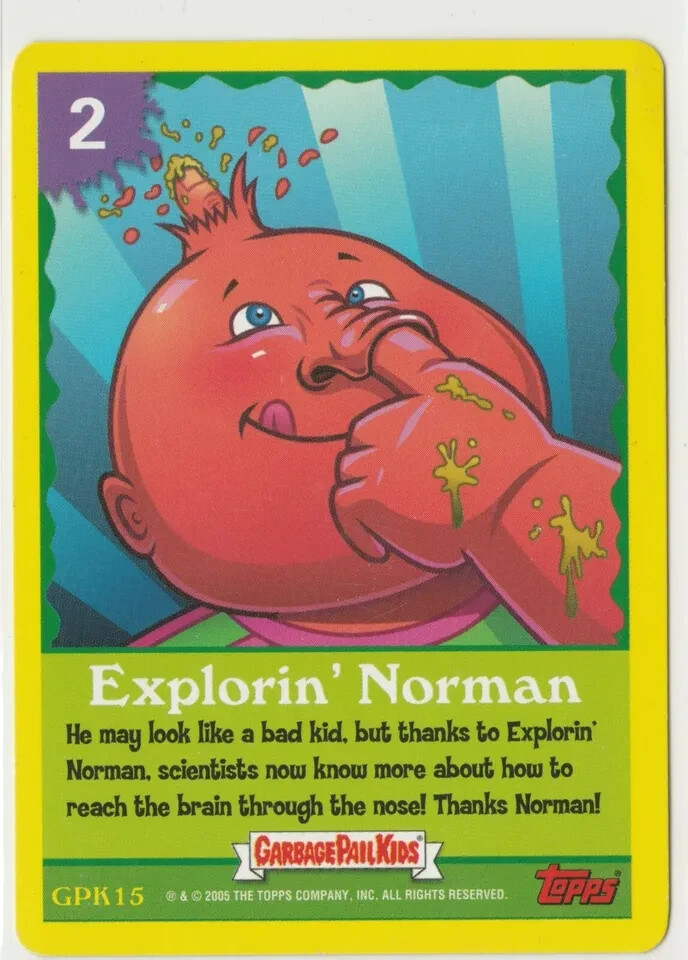Vintage 2005 Garbage Pail Kids ANS4 Series 4 Game Cards Norman #15