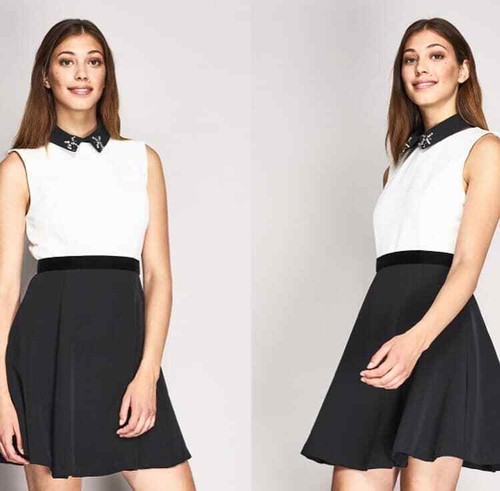 Abito donna GAUDI' vestito donna bianco e nero vestitino abito dress nuovo  | eBay