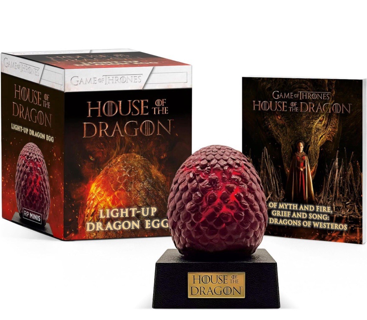 NEW! House of the Dragon Mini LightUp Dragon Egg w/ Paperback