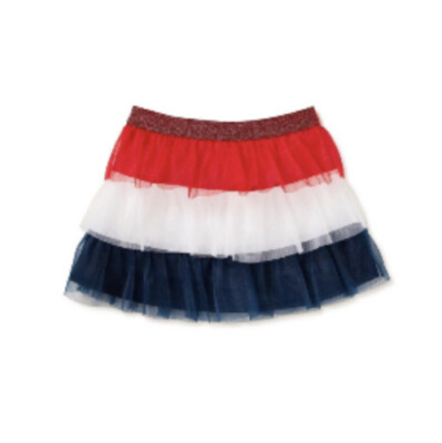 Way To Celebrate Toddler Girls Tiered Tutu Skort 3T Americana New with Tags  Cute