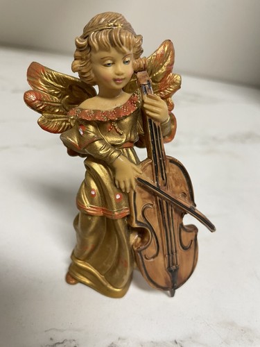 Set of 3 Vintage Italy Resin Musical Angels 4.5" Cherubs Standing/Hanging - Picture 9 of 19