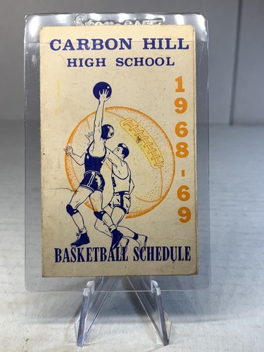 Vintage 1960’s CARBON HILL ALABAMA High School Basketball Schedule 1968-1969
