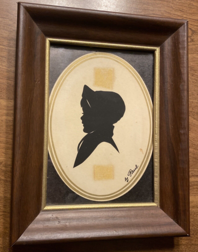 Niña en silueta de capó firmada de colección corte a mano #2 ***LEER*** BR4