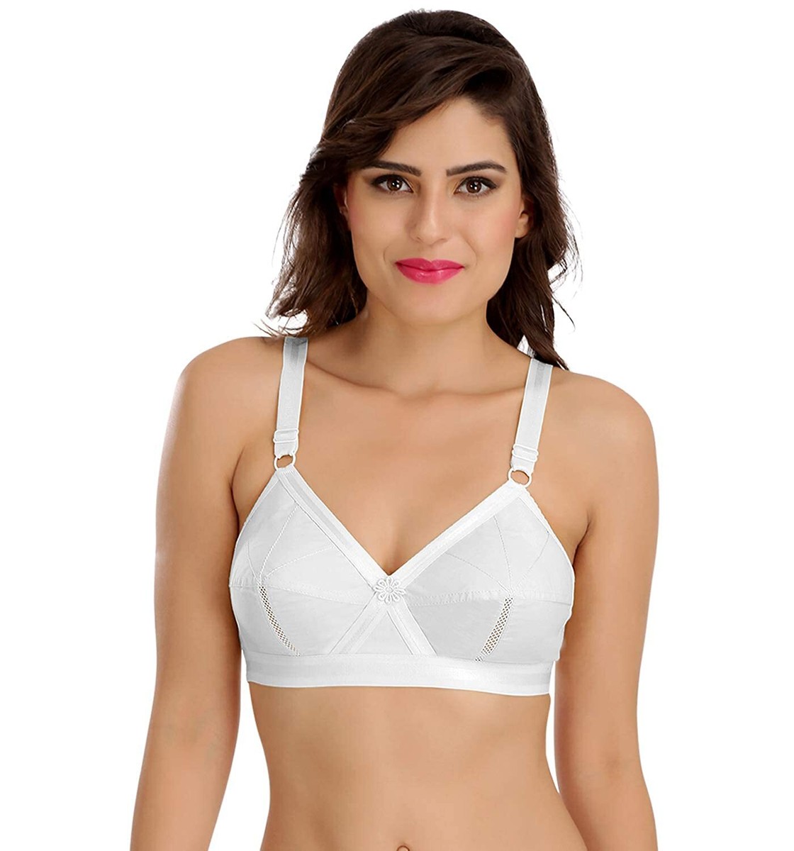 SONA Indian Women's Cotton Non-Padded Non-Wired Full Coverage Bra