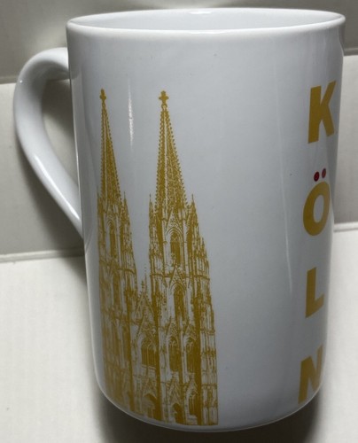 KOLN Cologne GERMANY Tea Coffee Mug White Gold Red FREE Shipping - Picture 11 of 14