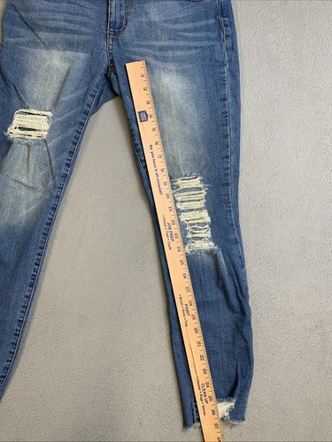 Catherine Malandrino Jeans Women’s Size 6 Blue Denim Pants Distressed Knees - 第 9/22 張圖片
