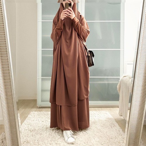 Ramadán Mujeres Khimar Vestido de Oración Kaftán Niqab Vestido Árabe Disfraces Islámicos - Imagen 314 de 315